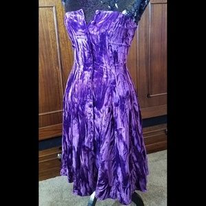 Betsey Johnson Royal Purple Crushed Velvet Dress!!